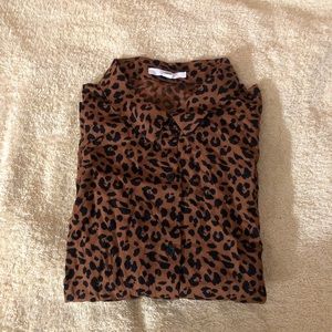 CHEETAH PRINT BUTTON UP